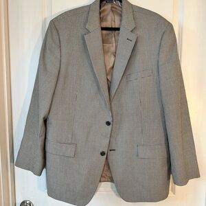 Michael Kors Plaid Gingham Brown/Beige 2 Button Blazer/ Sport Coat, Size 44R